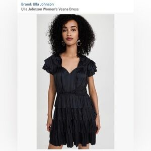 Ulla Johnson Vesna Plisse Satin Mini Dress - Navy